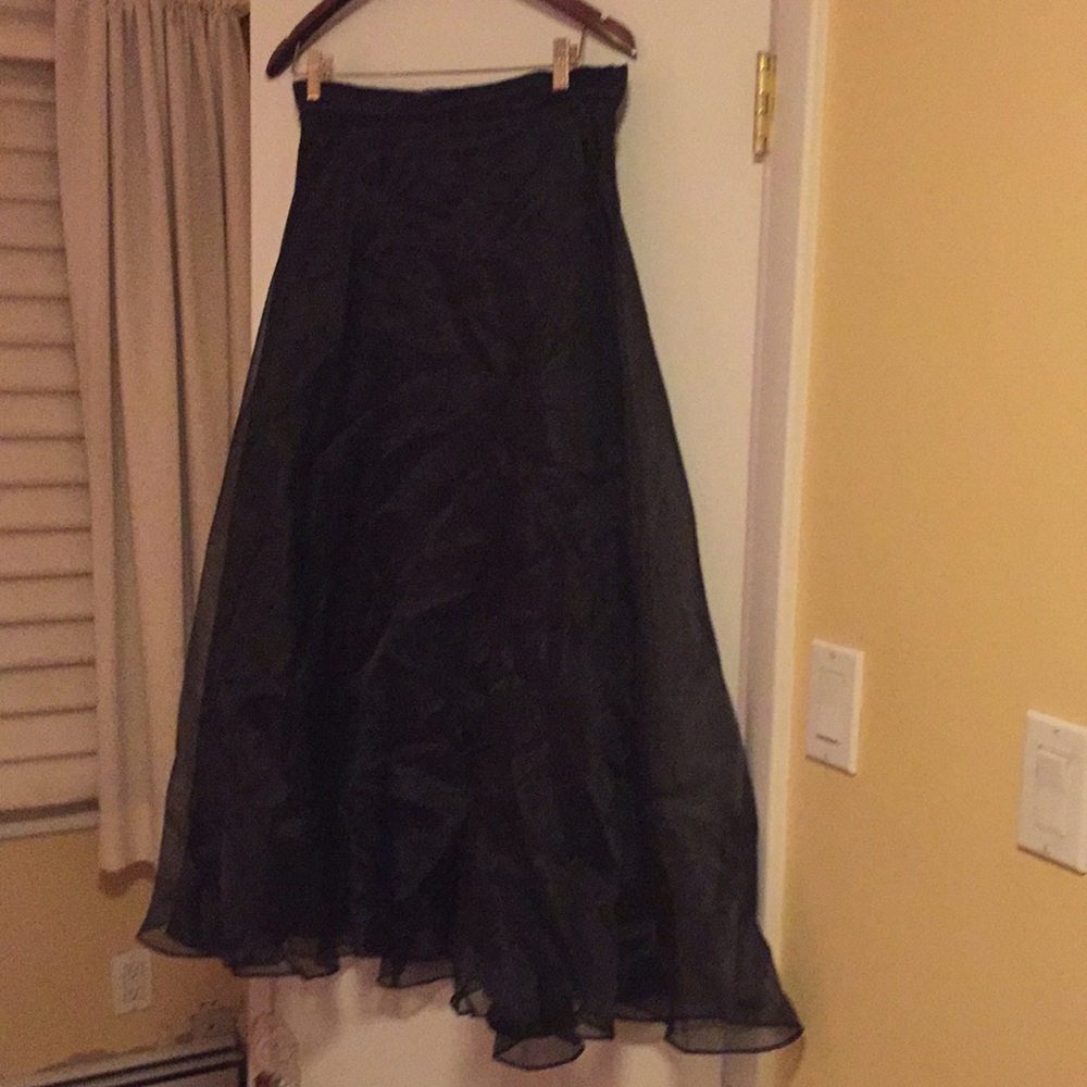 Organza Black Evening Skirt